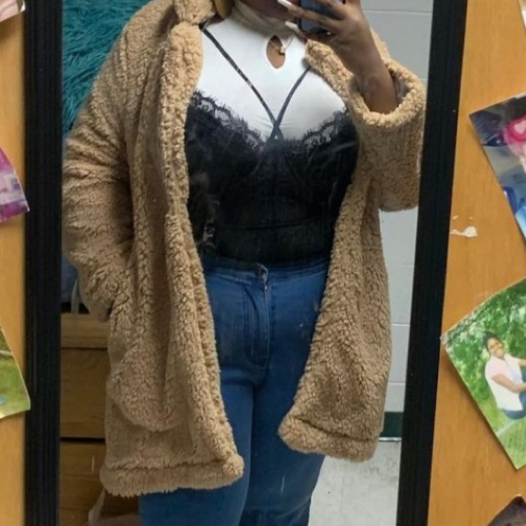 Jackets & Blazers - Brown Faux fur Coat ( will be washed before shipped )